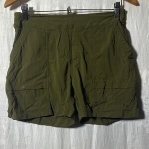 REI Co Op Cargo Shorts XS Olive Green Performance Pull On Elastic Waist Gorpcore